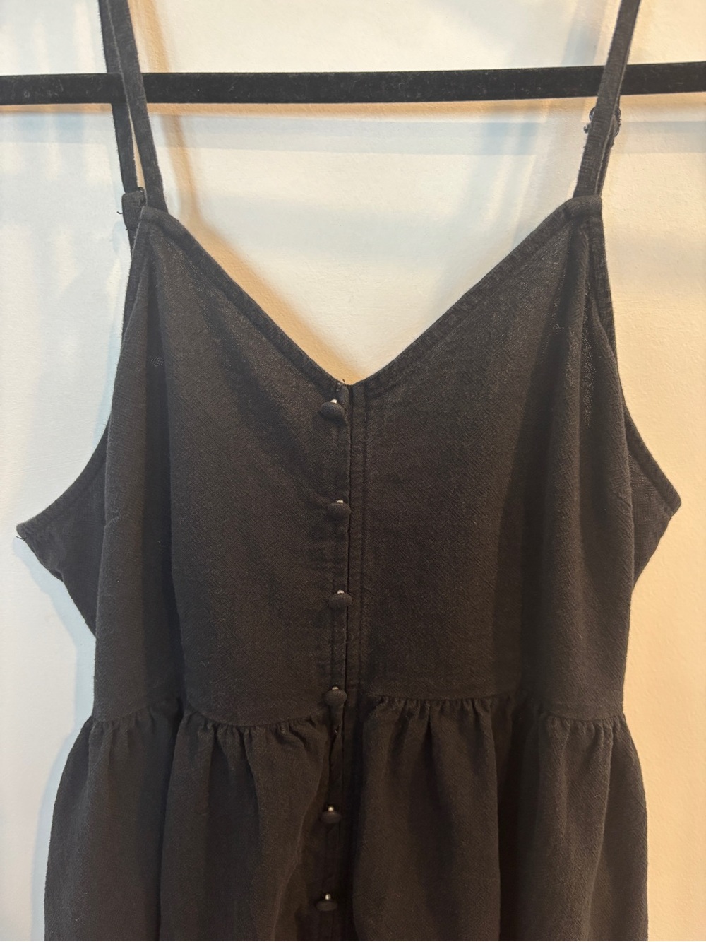 Universal Thread Black Button-Front Spaghetti Strap Midi Dress - Picture 2 of 5